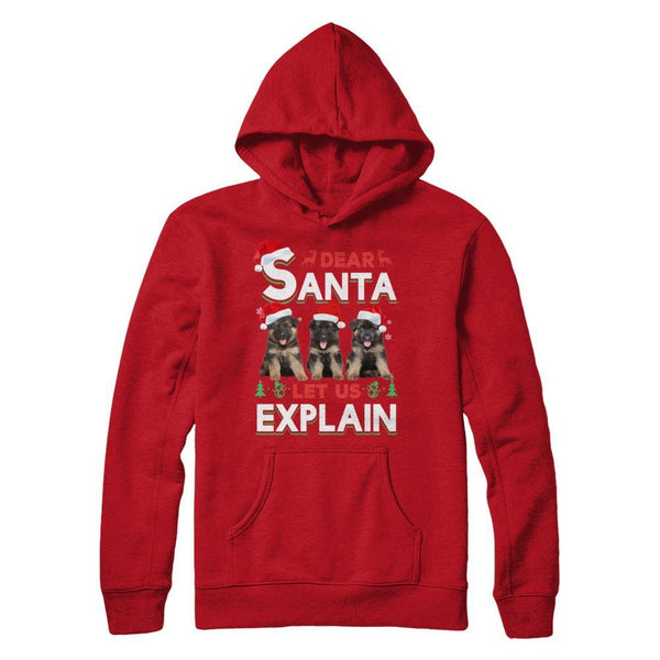 Dear Santa Funny German Shepherd Puppies Christmas Gift Gildan - Pullover Hoodie