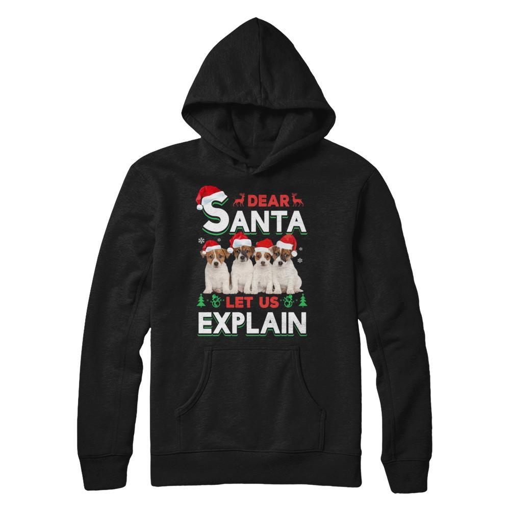 Dear Santa Funny Beagle Puppies Christmas Gift Gildan - Pullover Hoodie