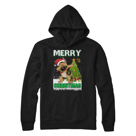 Cute German Shepherd Claus Merry Christmas Ugly Sweater Gildan - Pullover Hoodie