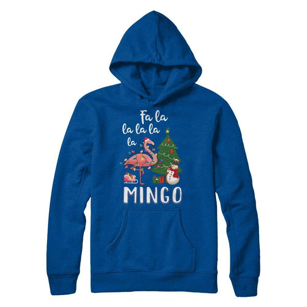 Cute Pink Flamingo Santa Hat Merry Christmas Gildan Pullover Hoodie