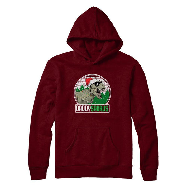 Daddysaurus Daddy Dinosaur T-Rex Family Christmas Gildan Pullover Hoodie