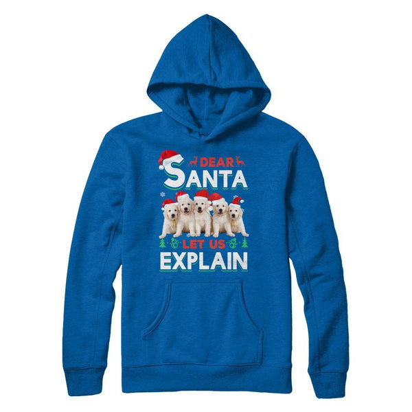 Dear Santa Funny Golden Retriever Puppies Christmas Gift Gildan - Pullover Hoodie