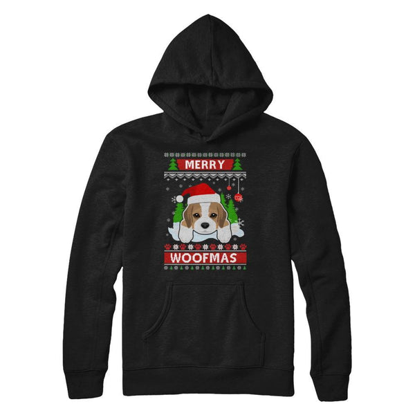 Beagle Merry Woofmas Ugly Christmas Sweater Gildan Pullover Hoodie