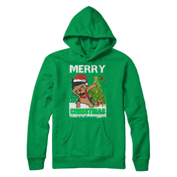 Cute Yorkshire Terrier Claus Merry Christmas Ugly Sweater Gildan - Pullover Hoodie
