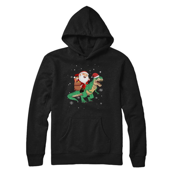 Christmas Santa Kids Dinosaur T-Rex For Boys Kids Gildan Pullover Hoodie