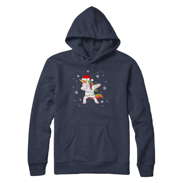 Dabbing Unicorn Ugly Christmas Sweater Girls Gildan Pullover Hoodie