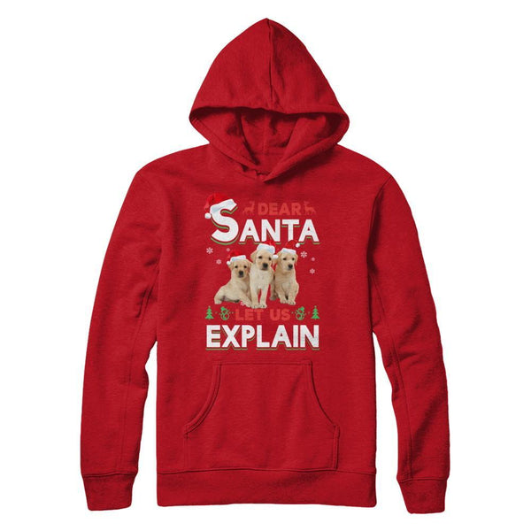 Dear Santa Funny Yellow Labrador Puppies Christmas Gift Gildan - Pullover Hoodie