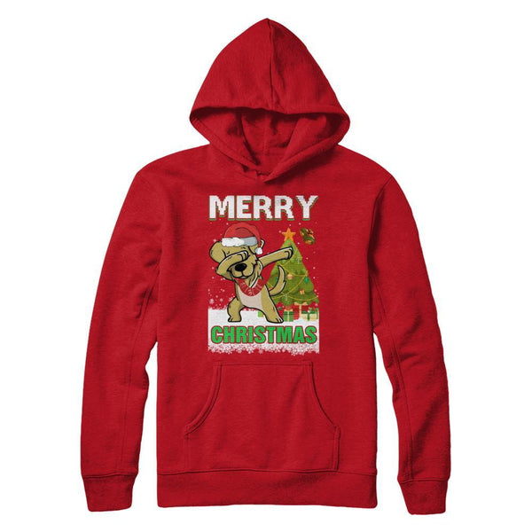 Cute Golden Retriever Claus Merry Christmas Ugly Sweater Gildan - Pullover Hoodie