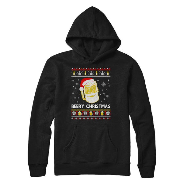 Beery Christmas Ugly Christmas Sweater Christmas Beer Gildan Pullover Hoodie