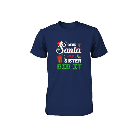 Dear Santa My Sister Did It Christmas Brother Youth Gildan Youth Short Sleeve Tee