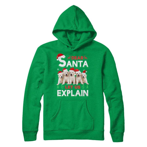 Dear Santa Funny Golden Retriever Puppies Christmas Gift Gildan - Pullover Hoodie