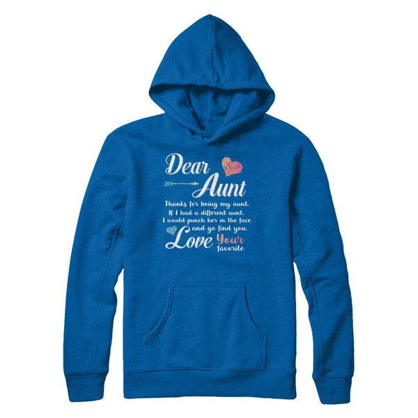 Dear Aunt Thanks For Being My Aunt Gift Christmas Gildan - Pullover Hoodie