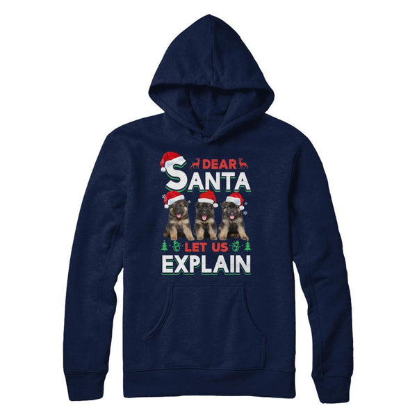 Dear Santa Funny German Shepherd Puppies Christmas Gift Gildan - Pullover Hoodie