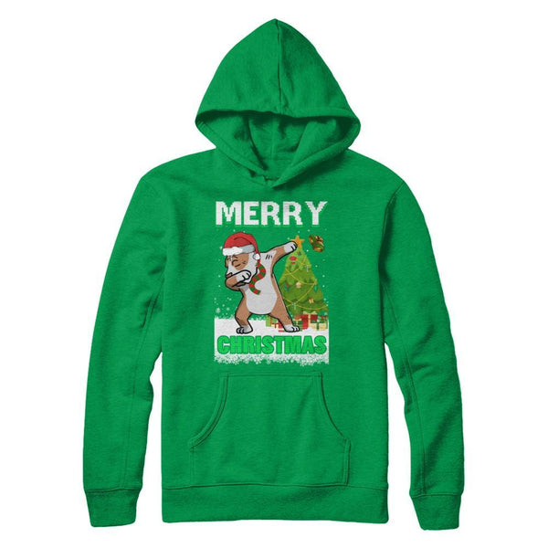 Cute Pit bull Claus Merry Christmas Ugly Sweater Gildan - Pullover Hoodie