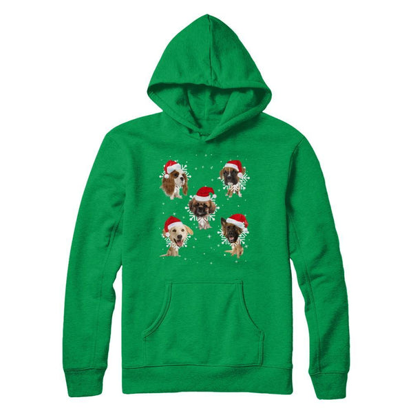 Cute Dog's Christmas Snowflakes Cat Claus Gildan - Pullover Hoodie