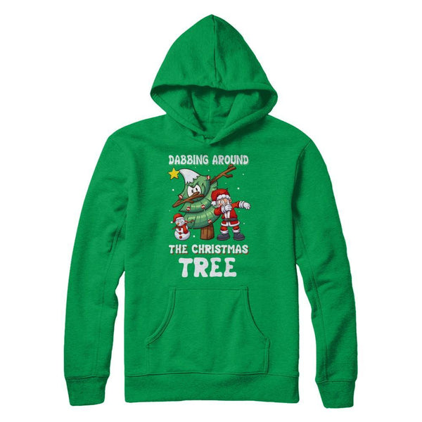 Dabbing Santa Around Christmas Tree Gildan - Pullover Hoodie
