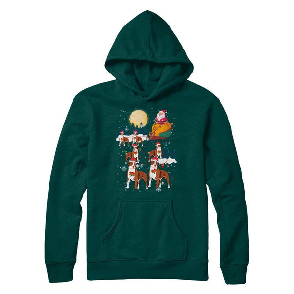 Dog Reindeer Pit bull Christmas Gift Gildan Pullover Hoodie