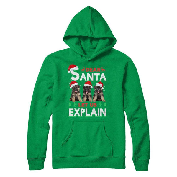 Dear Santa Funny German Shepherd Puppies Christmas Gift Gildan - Pullover Hoodie