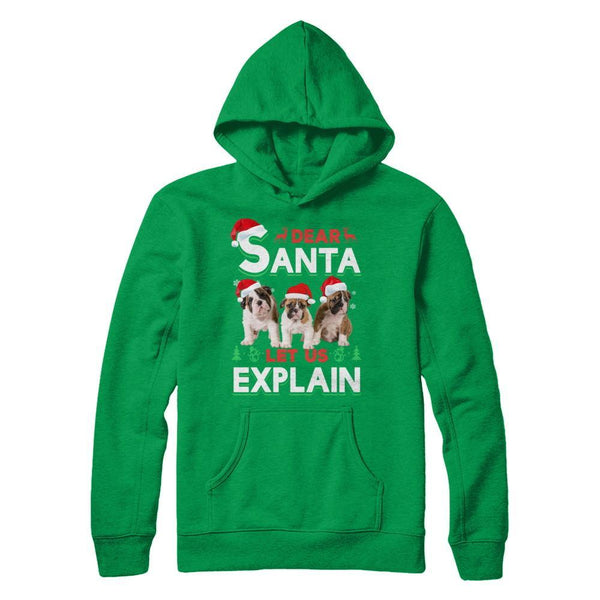 Dear Santa Funny Bulldogs Puppies Christmas Gift Gildan - Pullover Hoodie