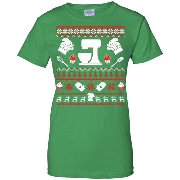 Baking Christmas Sweater G200L Gildan Ladies' 100% Cotton T-Shirt