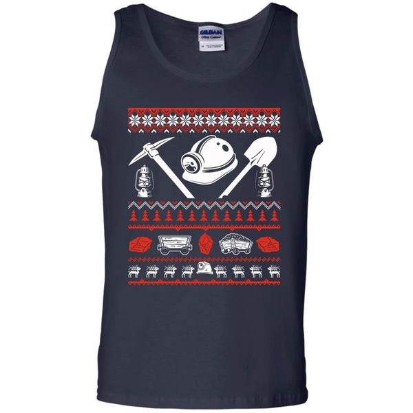 Coal Miner Christmas Sweater G220 Gildan 100% Cotton Tank Top