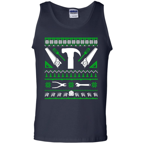 Carpenter Christmas Sweater G220 Gildan 100% Cotton Tank Top