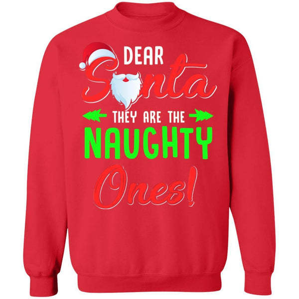 Dear Santa They Are Naughty Funny Christmas G180 Gildan Crewneck Pullover Sweatshirt  8 oz.