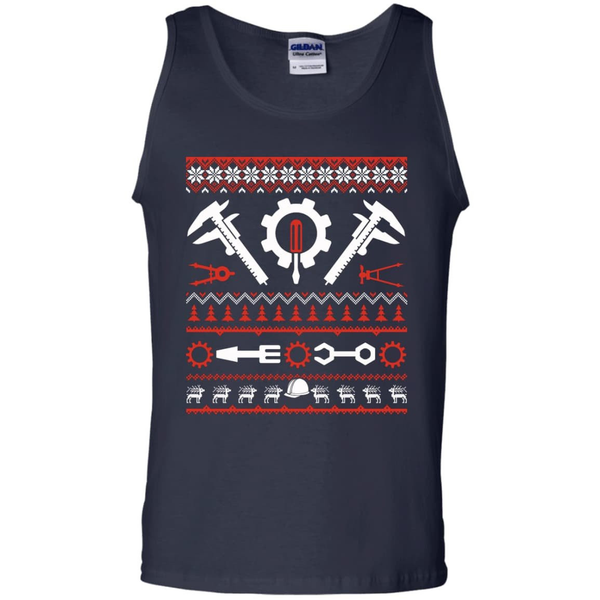 Engineer Christmas Sweater G220 Gildan 100% Cotton Tank Top