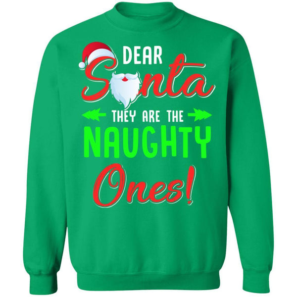 Dear Santa They Are Naughty Funny Christmas G180 Gildan Crewneck Pullover Sweatshirt  8 oz.