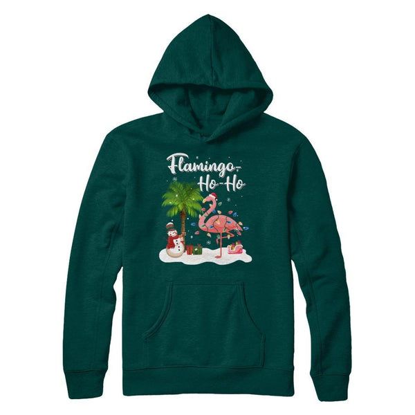 Flamingo Ho Ho Merry Christmas Gifts Gildan Pullover Hoodie