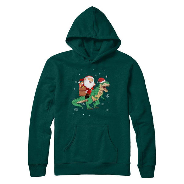 Christmas Santa Kids Dinosaur T-Rex For Boys Kids Gildan Pullover Hoodie