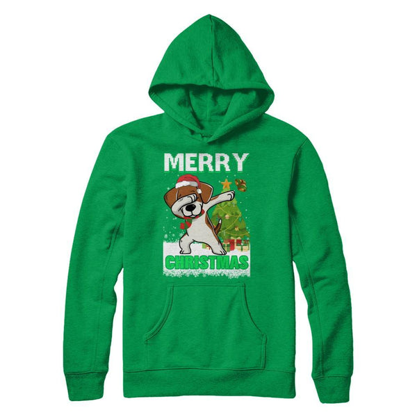 Cute Beagle Claus Merry Christmas Ugly Sweater Gildan - Pullover Hoodie