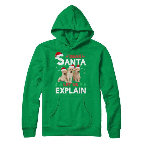 Dear Santa Funny Yellow Labrador Puppies Christmas Gift Gildan - Pullover Hoodie