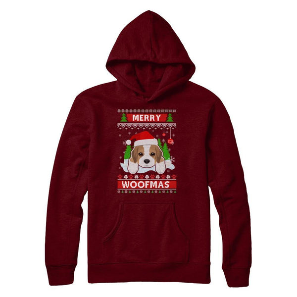 Beagle Merry Woofmas Ugly Christmas Sweater Gildan Pullover Hoodie