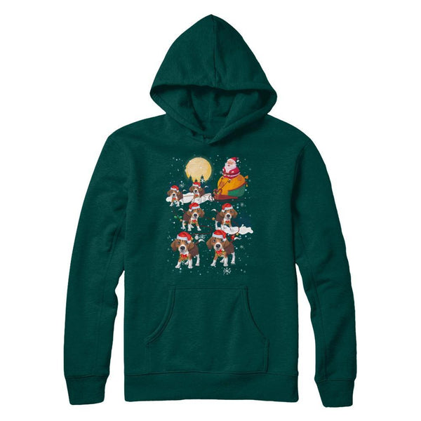 Dog Reindeer Beagle Christmas Gift Gildan Pullover Hoodie