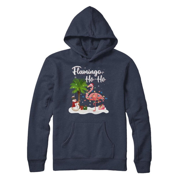 Flamingo Ho Ho Merry Christmas Gifts Gildan Pullover Hoodie