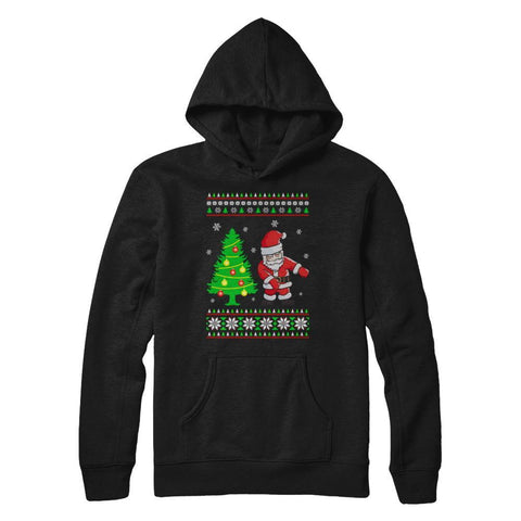 Floss Dance Flossing Santa Christmas Ugly Sweater Gildan Pullover Hoodie