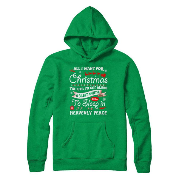 All I Want For Christmas The Kids To Get Along Asilent Night Gildan - Pullover Hoodie