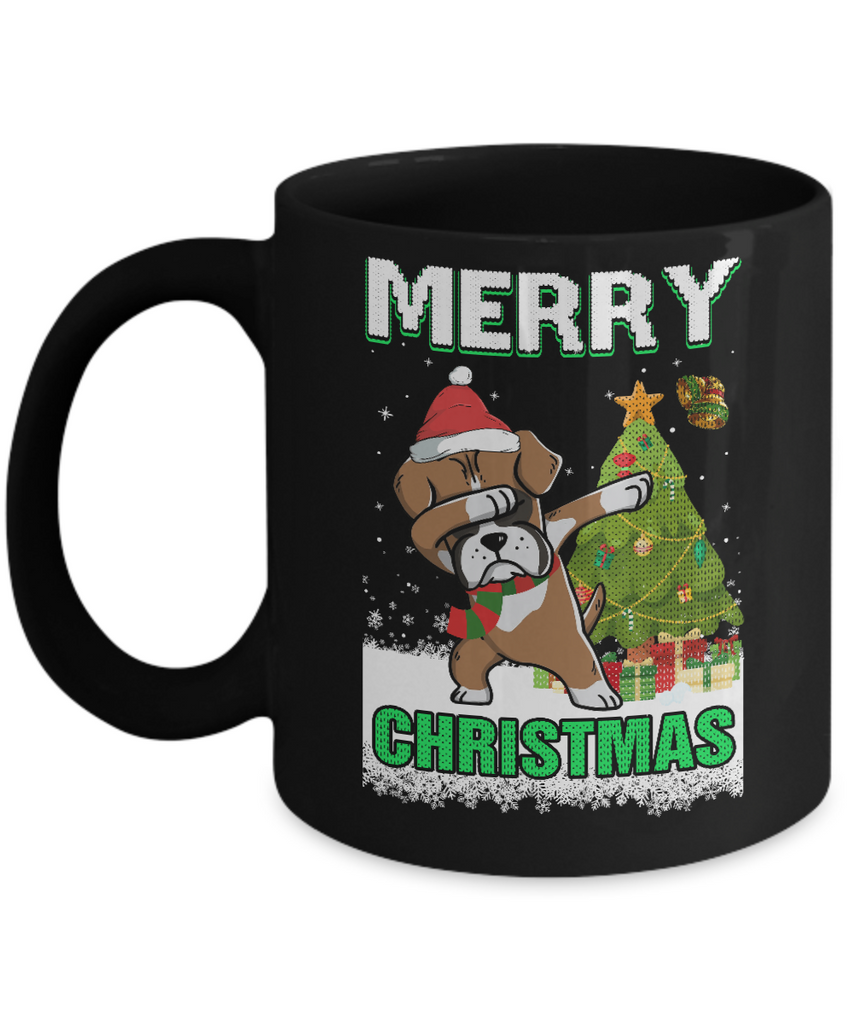 Cute Boxer Claus Merry Christmas Ugly Sweater Mug