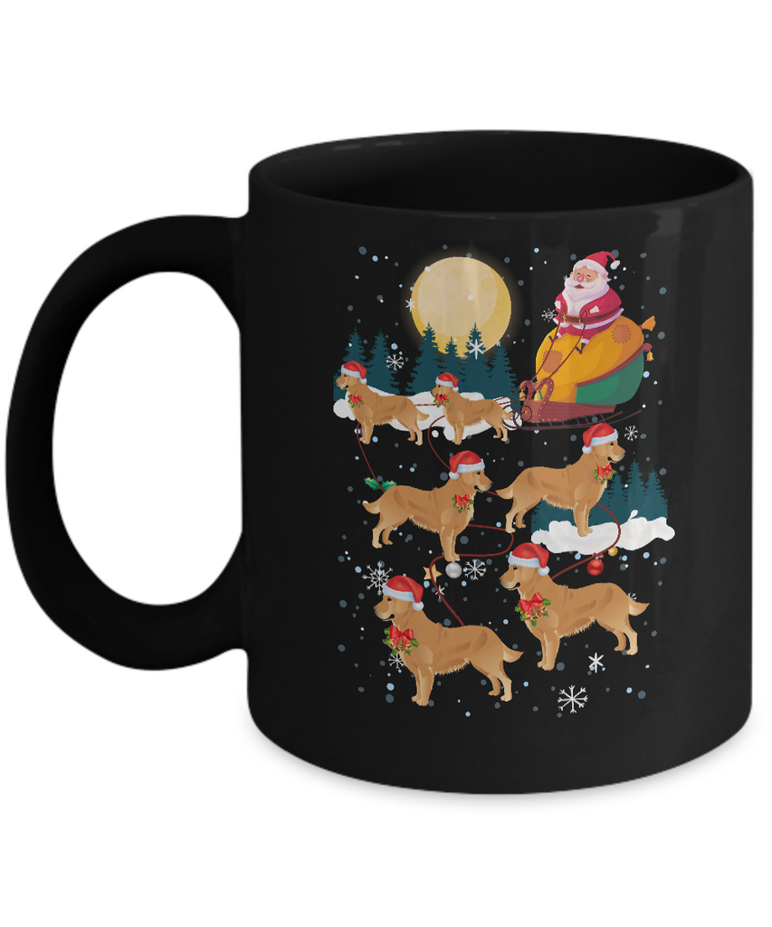 Dog Reindeer Golden Retriever Christmas Gift Mug