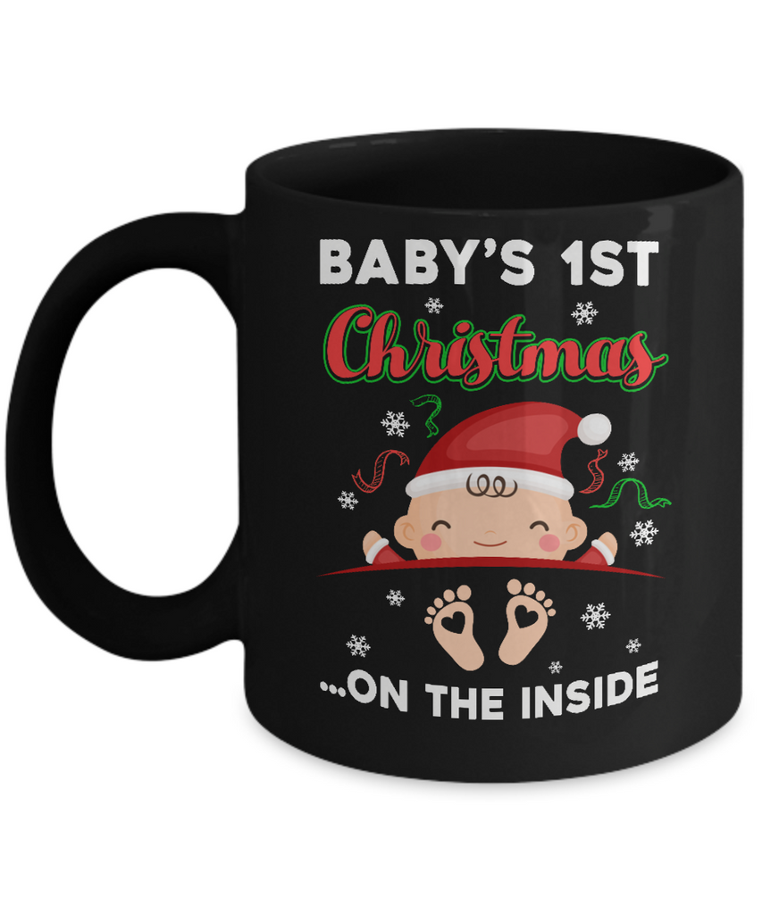 Baby's 1St Christmas On The Inside Pregnant Mug