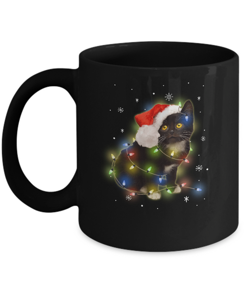 Black Cat Lover Led Christmas Mug