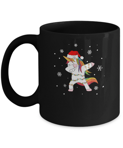 Dabbing Unicorn Ugly Christmas Sweater Girls Mug