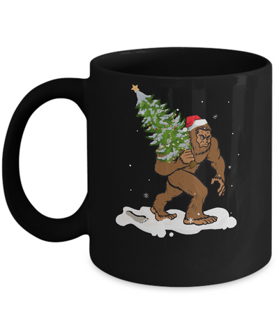 Bigfoot Christmas Tree Boys Men Sasquatch Santa Gift Mug