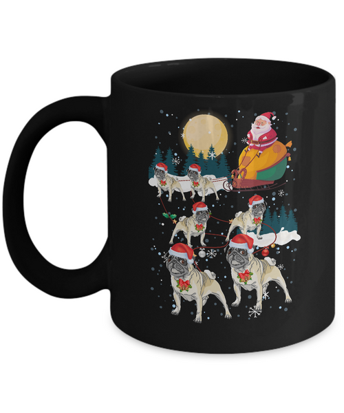 Dog Reindeer Pug Christmas Gift Mug