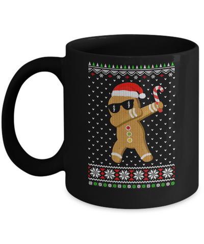 Dabbing Gingerbread Man Ugly Christmas Sweater Mug