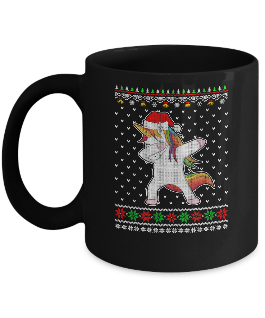 Dabbing Tangled Lights Ugly Christmas Sweater Girls Mug