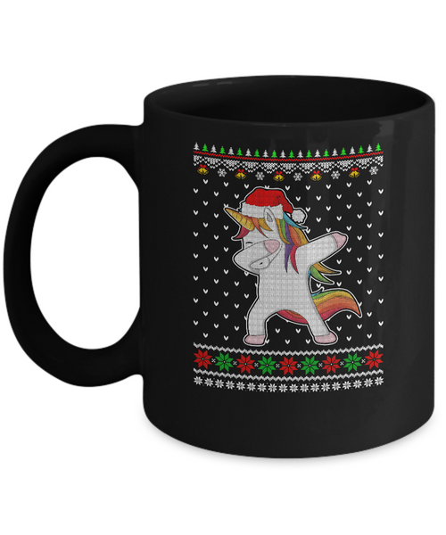 Dabbing Tangled Lights Ugly Christmas Sweater Girls Mug