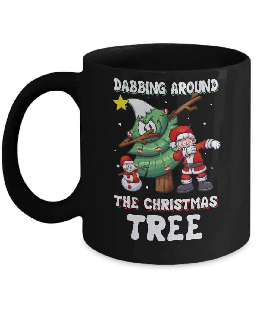 Dabbing Santa Around Christmas Tree Mug