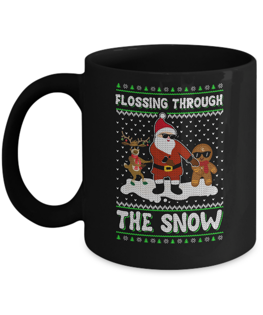 Flossin' Around The Christmas Tree Flossing Ugly Sweater Mug